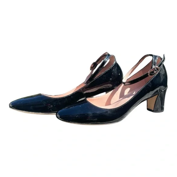 Repetto Electra Mary Jane Pumps Black Patent Leather Size 38.5 - Picture 1 of 8